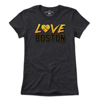 Love Boston Black & Gold T-Shirt - Chowdaheadz