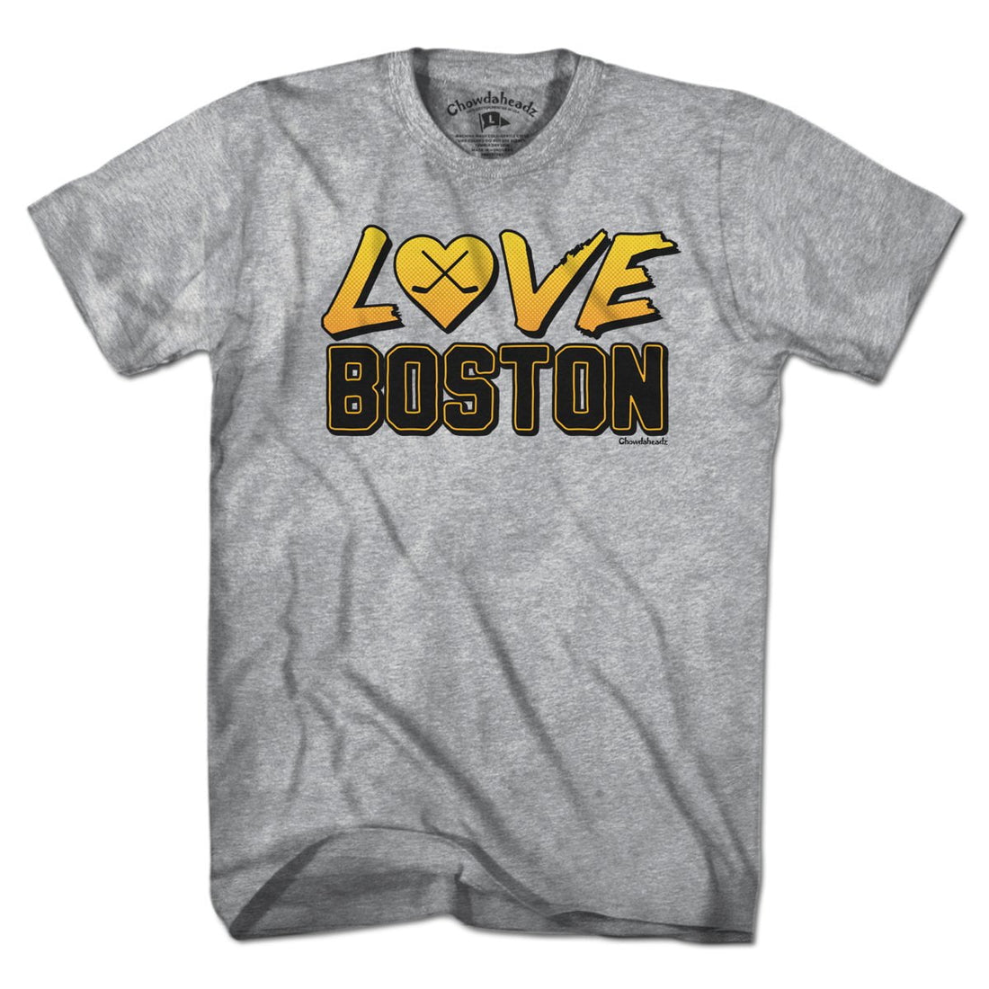 Love Boston Black & Gold T-Shirt - Chowdaheadz