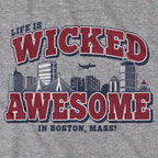 Wicked Awesome Boston Skyline T-Shirt - Chowdaheadz