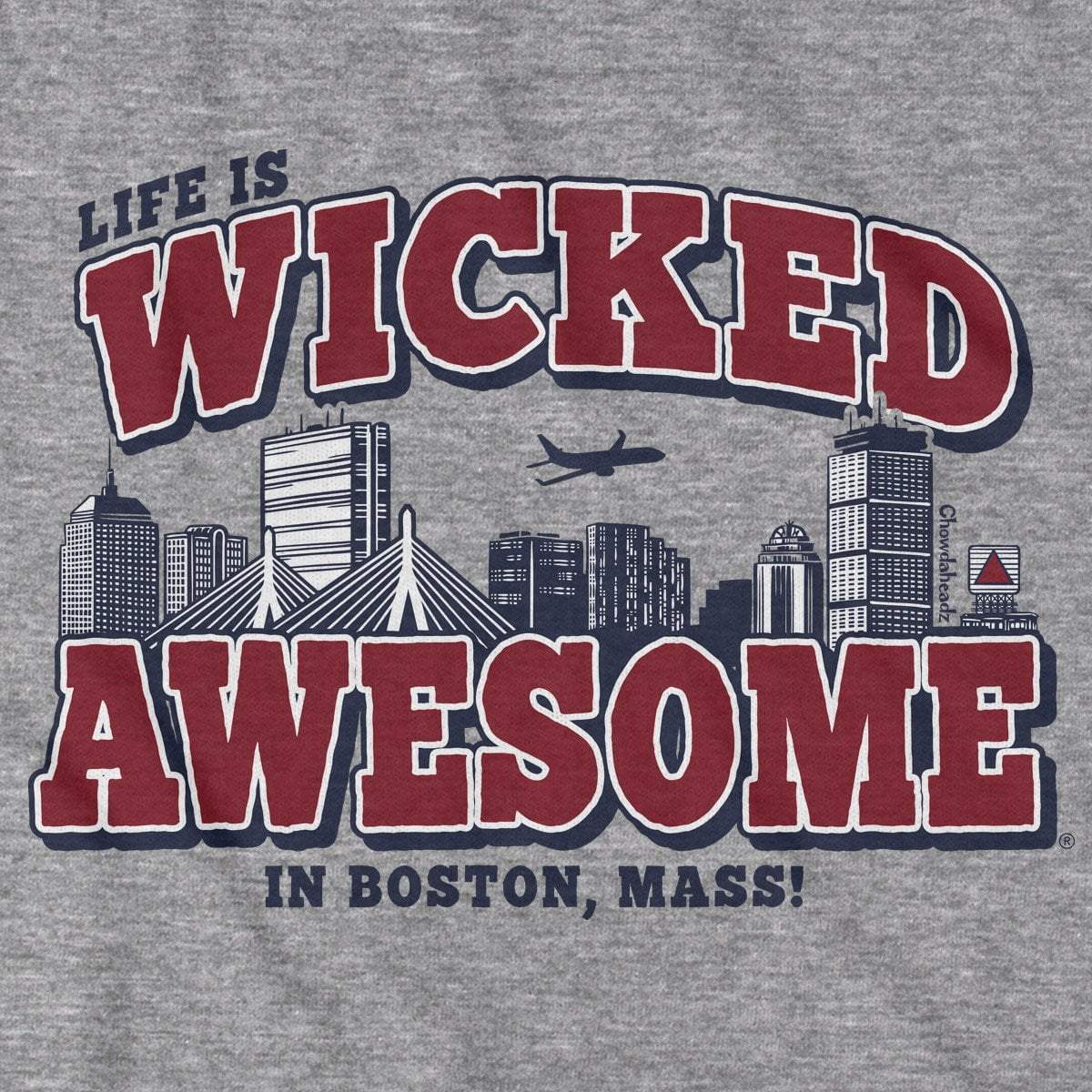 Wicked Awesome Boston Skyline T-Shirt - Chowdaheadz