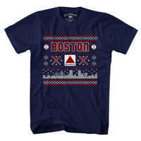 Ugly Holiday Sweater Boston T-Shirt - Chowdaheadz