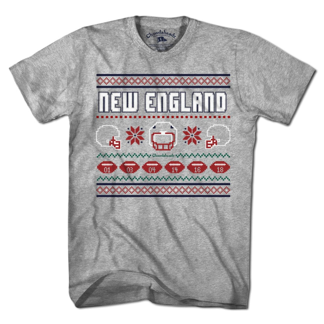 New England Ugly Sweater T-Shirt - Chowdaheadz