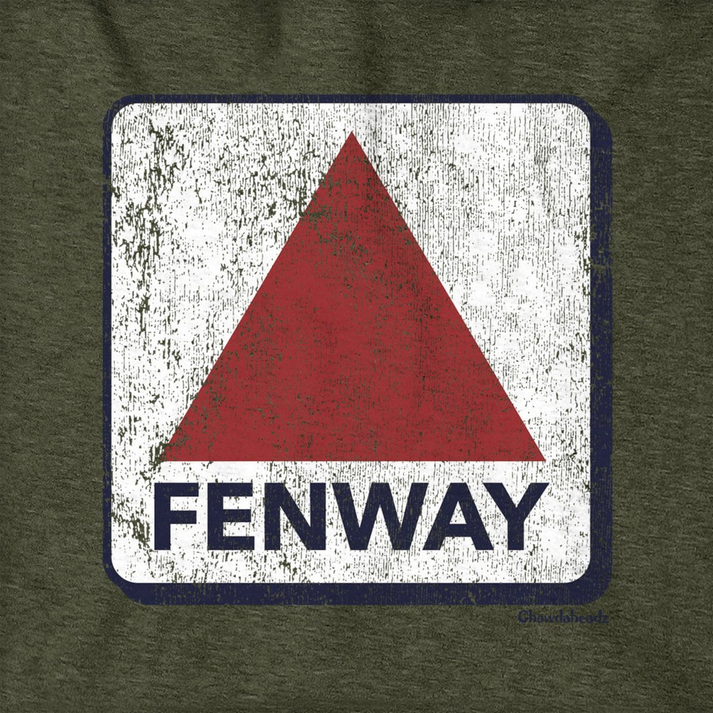 Fenway Sign Hoodie — graphic detail in Military Green