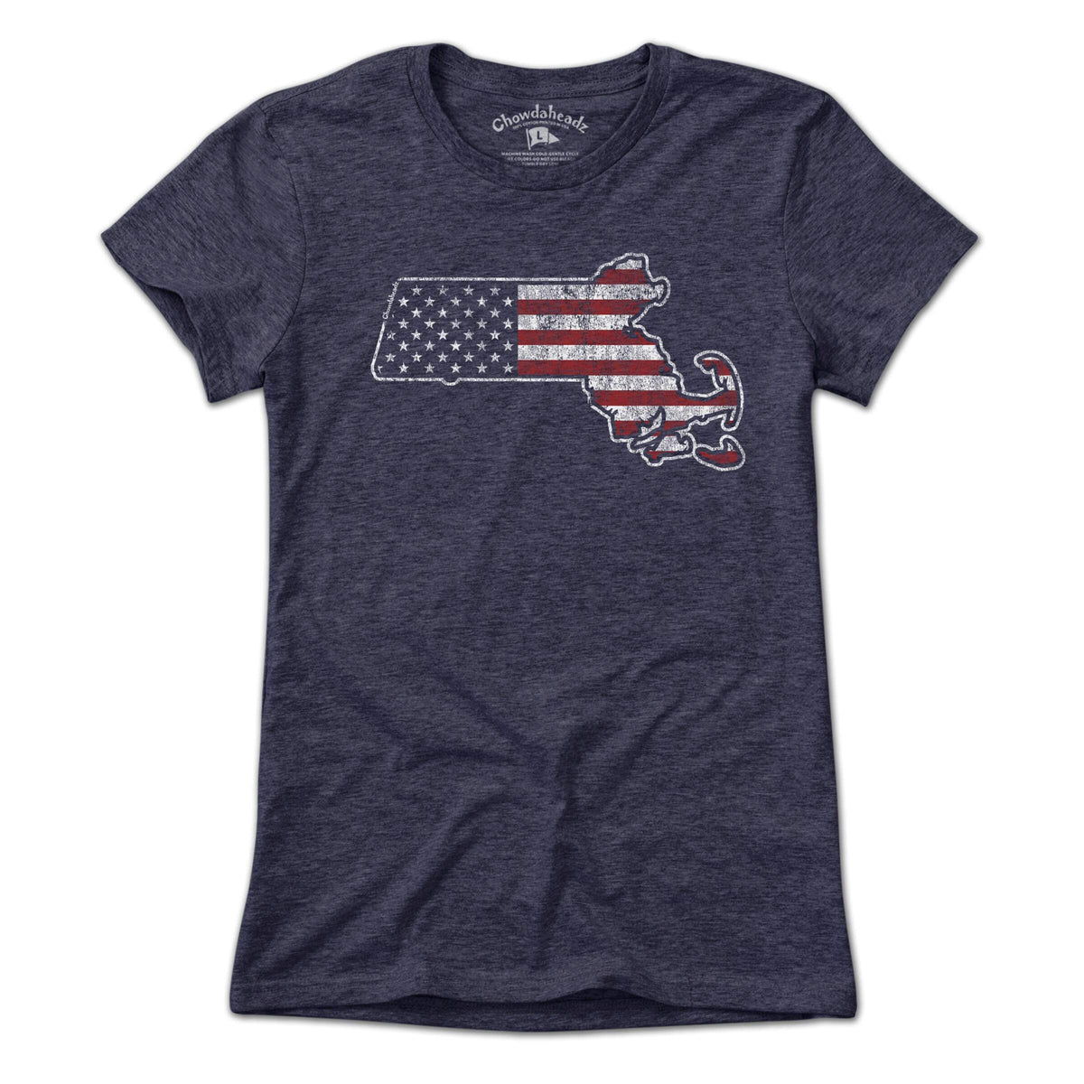 Mass America t-shirt in alternate colorway — July 4th Massachusetts gift