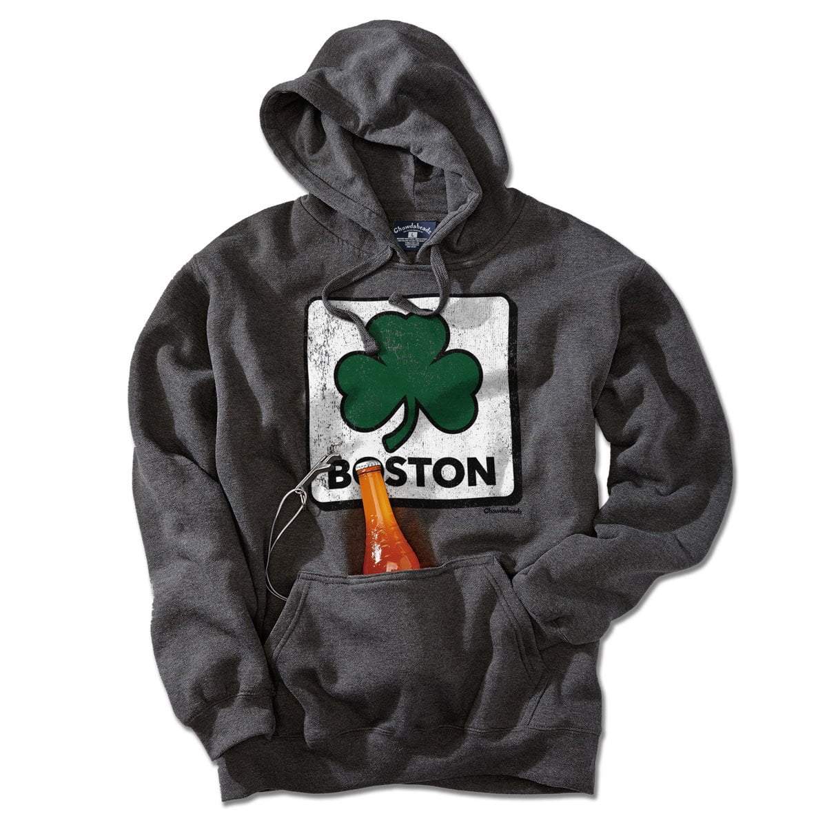 Vintage Shamrock Sign Tailgater Hoodie - Chowdaheadz