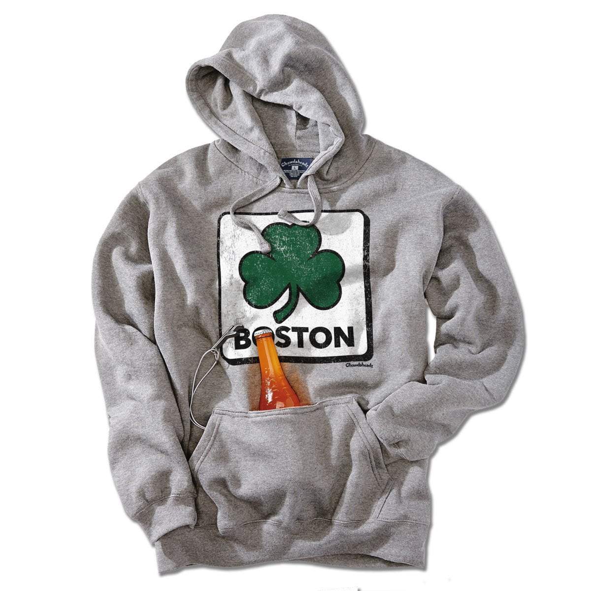 Vintage Shamrock Sign Tailgater Hoodie - Chowdaheadz