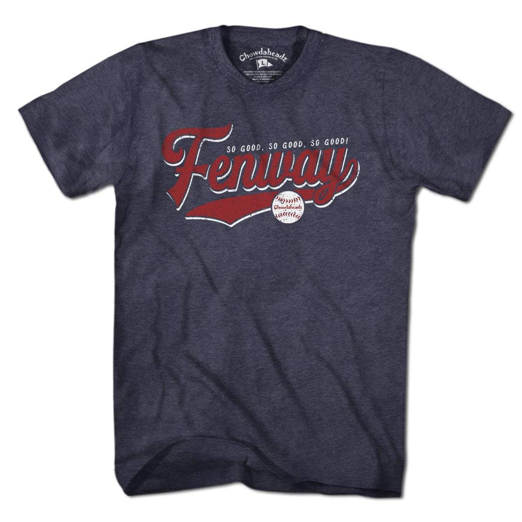 So Good Fenway Tailsweep T-Shirt — men's tee flat lay in Heather Blue