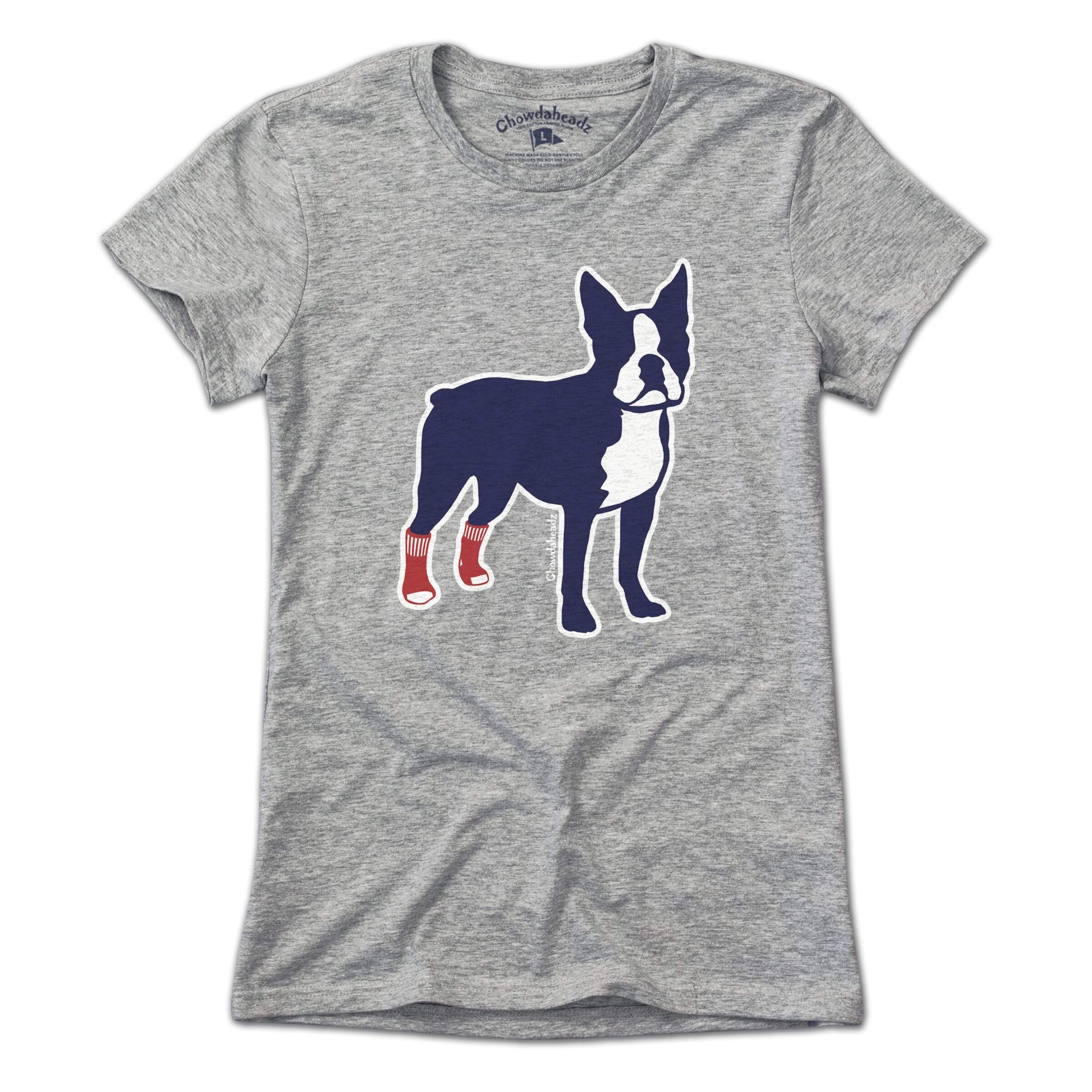 Socks on Boston Terrier T-Shirt - Chowdaheadz