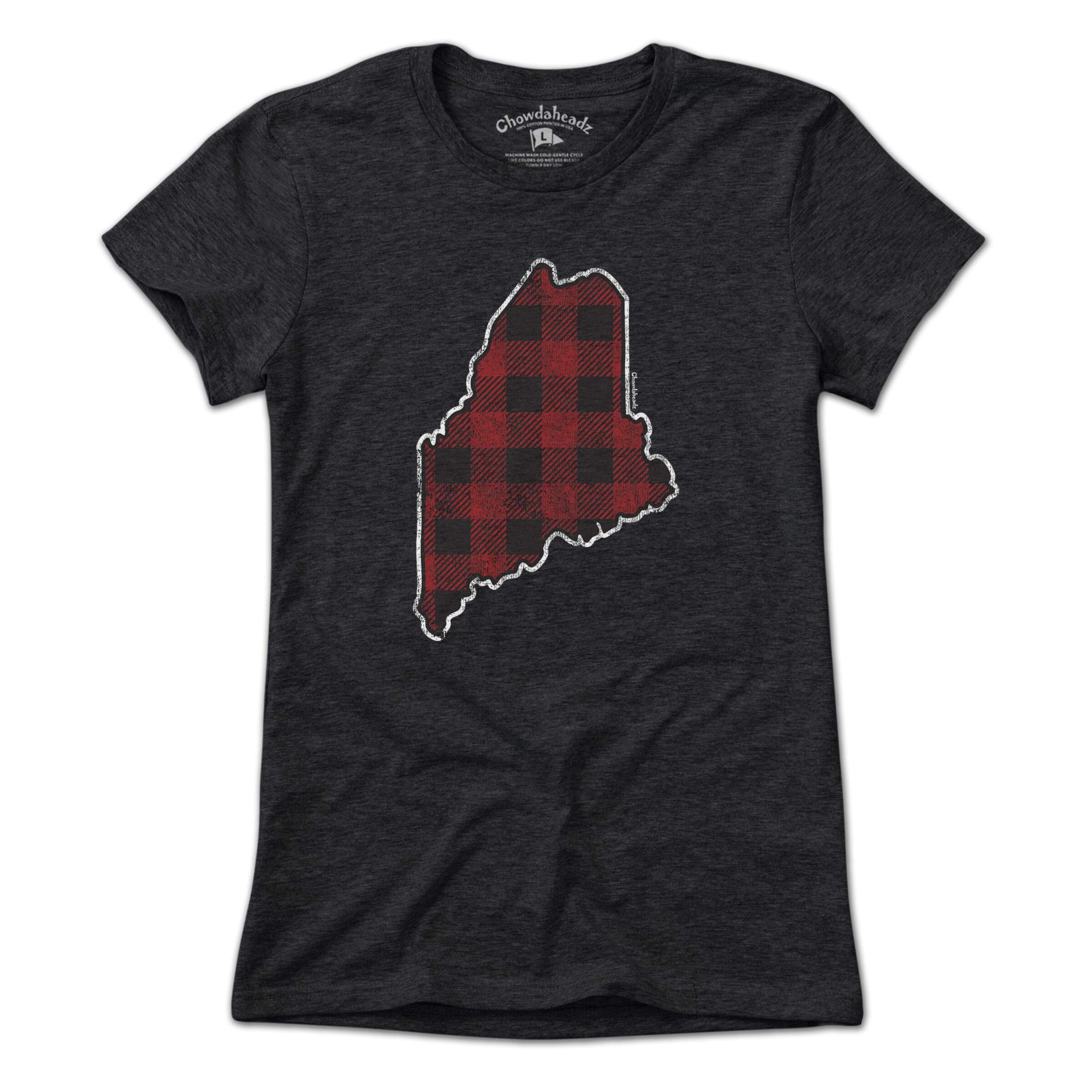 Buffalo Plaid Maine T-Shirt - Chowdaheadz