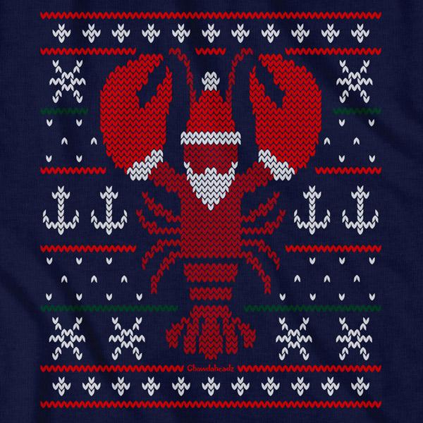 Boston Lobstah Ugly Holiday Sweater T-Shirt - Chowdaheadz