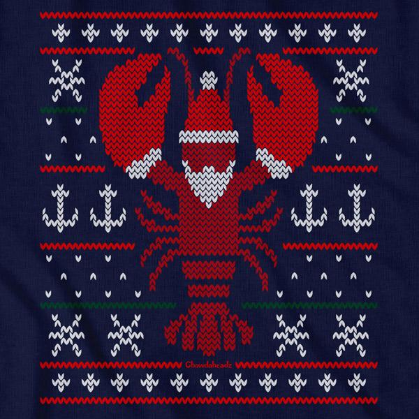 Boston Lobstah Ugly Holiday Sweater T-Shirt - Chowdaheadz