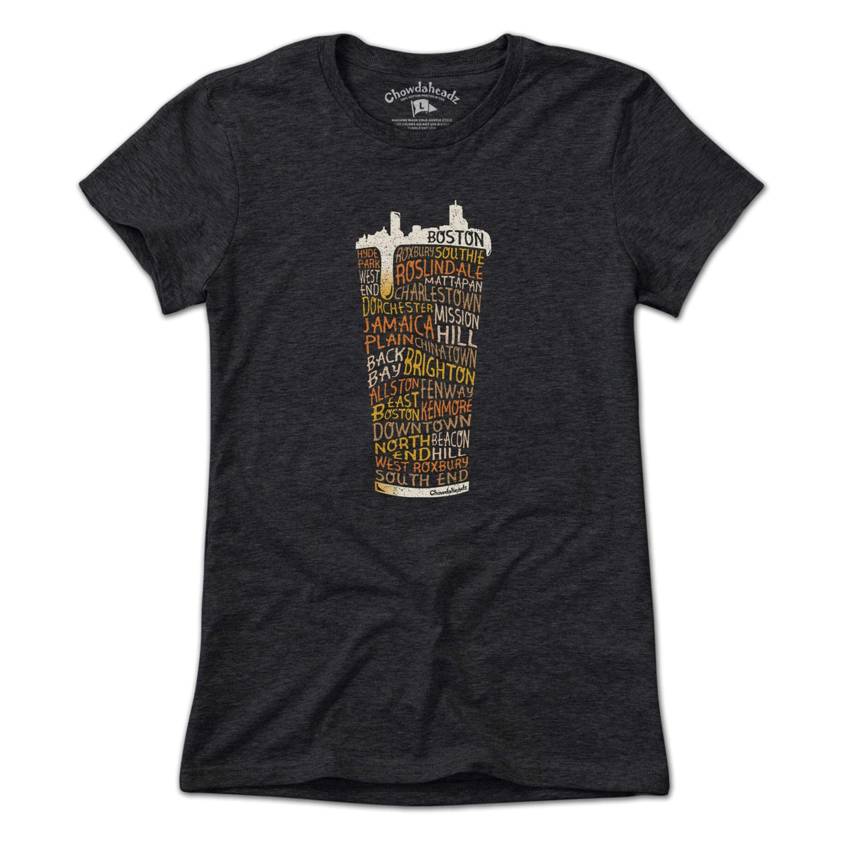 Boston Neighborhood Pint Glass T-Shirt - Chowdaheadz