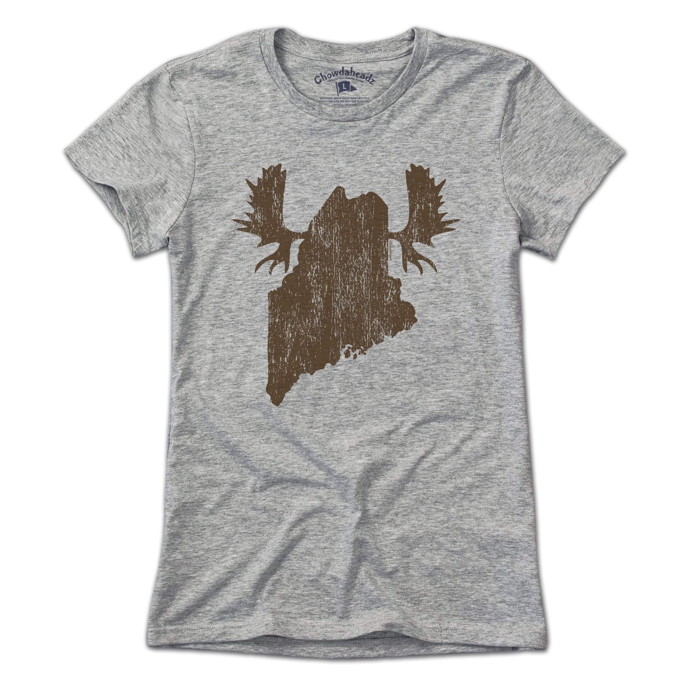 Maine Moose Antlers T-Shirt - Chowdaheadz