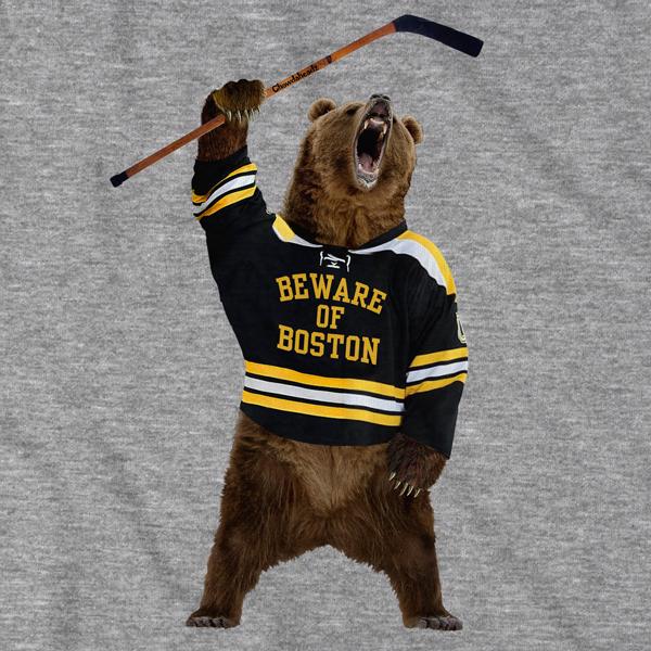 Beware of Boston Bear T-Shirt — graphic detail