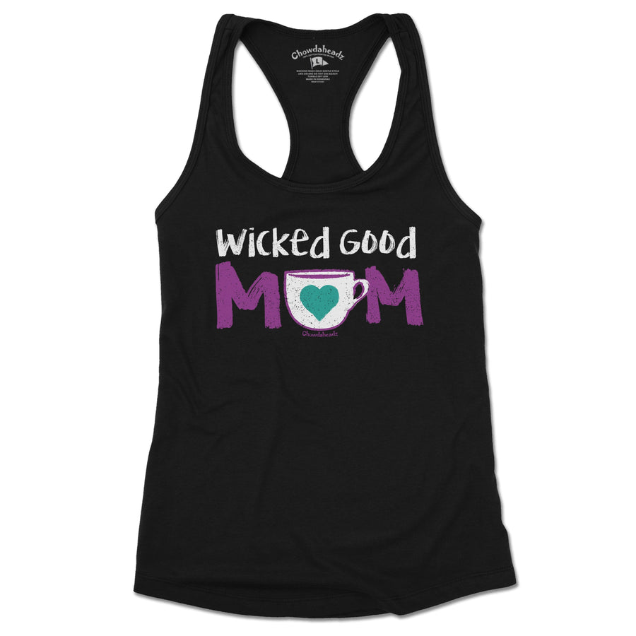 Wicked Good Mom Coffee Ladies Tank Top - Chowdaheadz