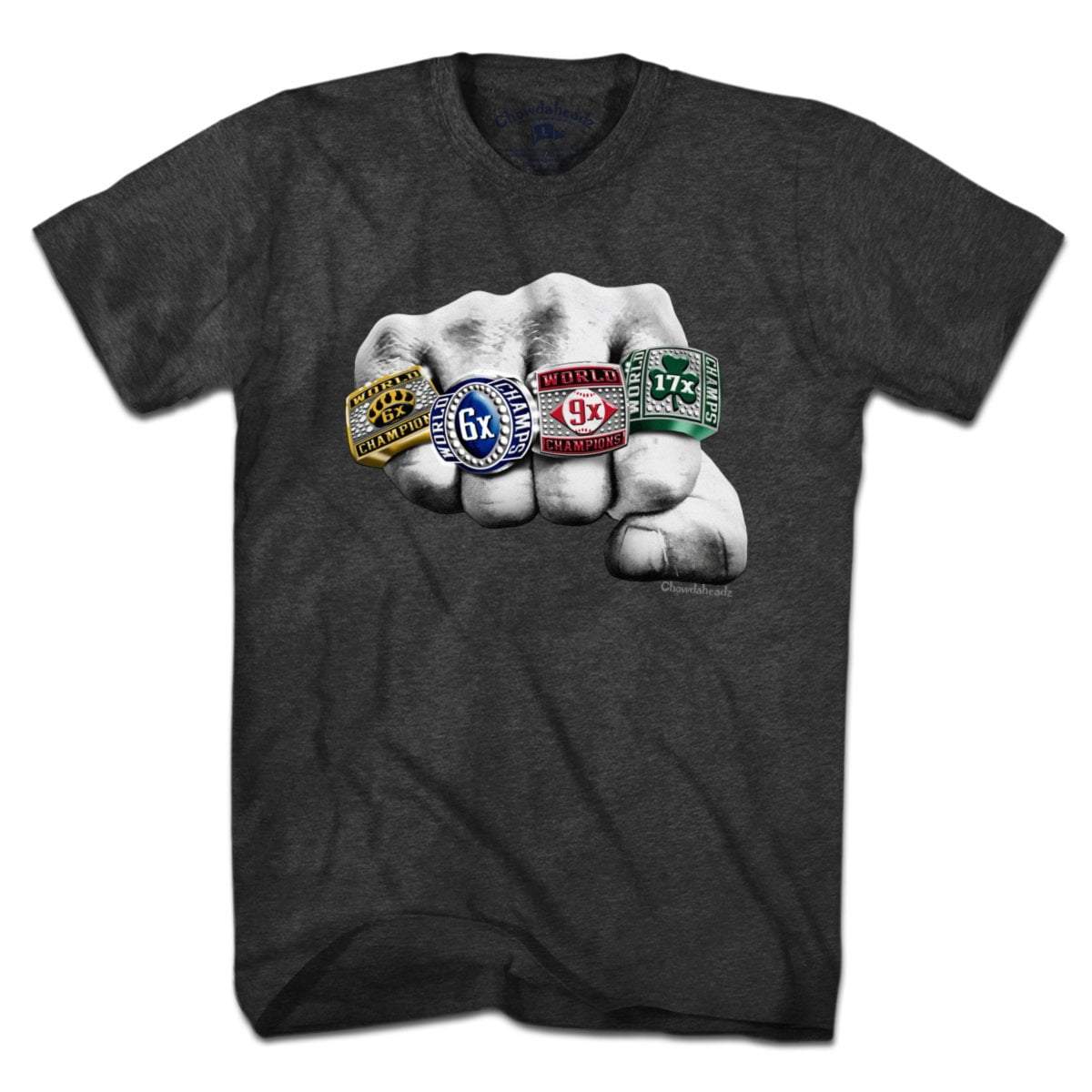 Kiss The Rings Boston / New England Champions T-Shirt â Chowdaheadz