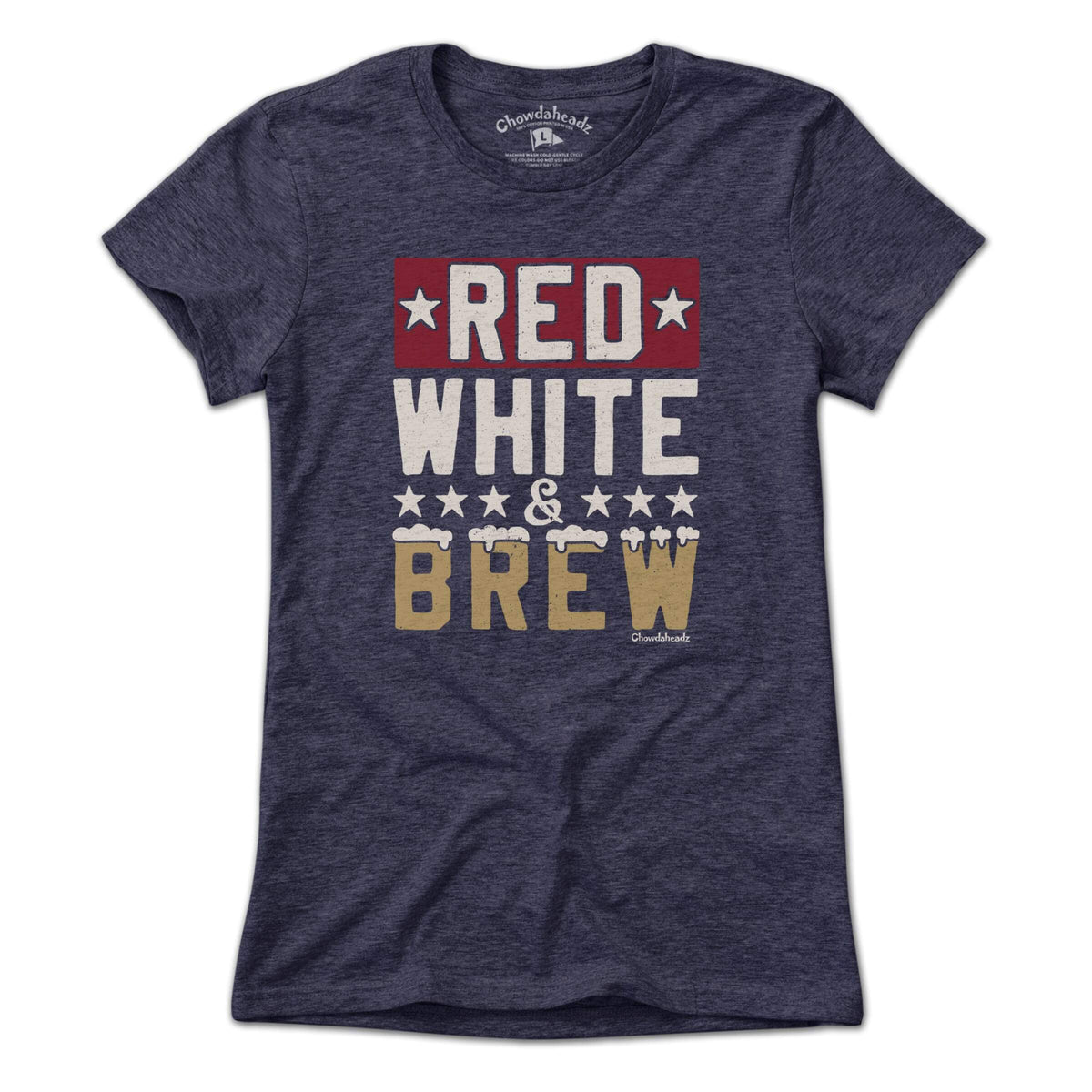 Red White and Brew USA t-shirt in alternate colorway — July 4th beer dad gift