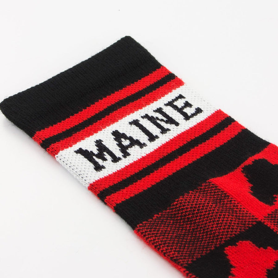 Maine Buffalo Plaid Crew Socks - Chowdaheadz