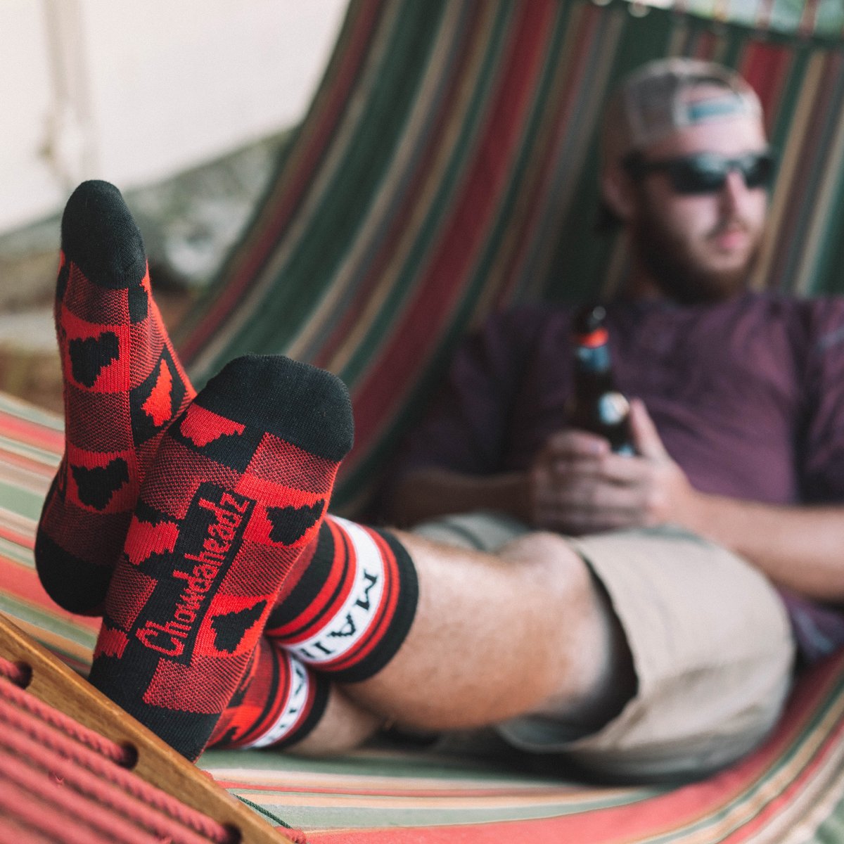 Maine Buffalo Plaid Crew Socks - Chowdaheadz