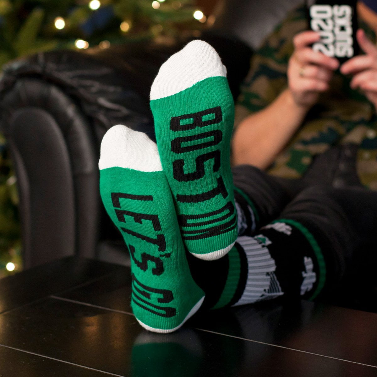 Let's Go Boston Skyline Crew Socks - Chowdaheadz