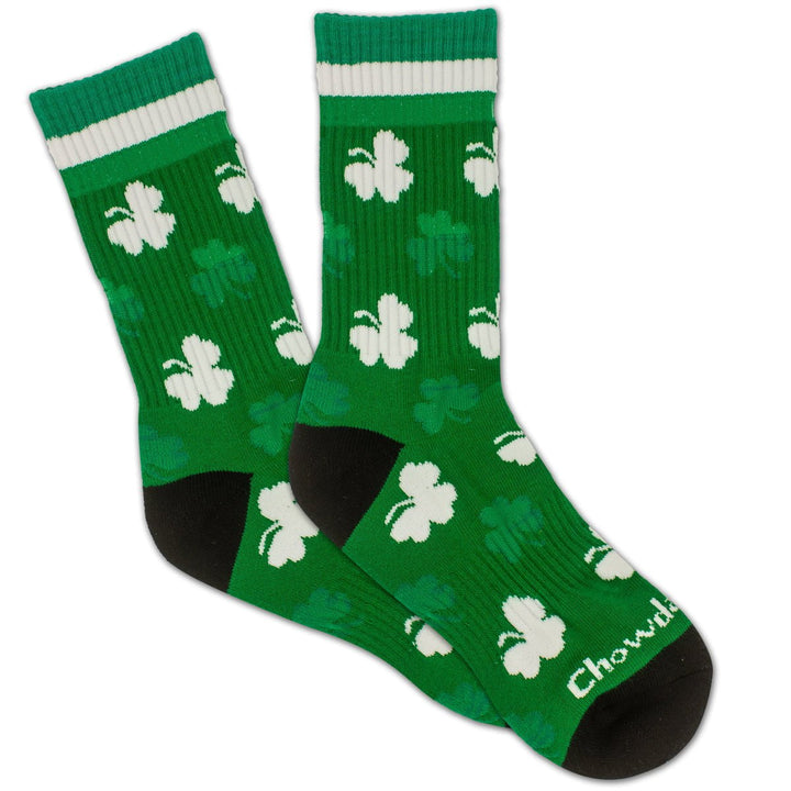 Irish Shamrock Toss Crew Socks - Chowdaheadz