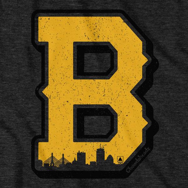 Black & Gold Big Block B T-Shirt - Chowdaheadz