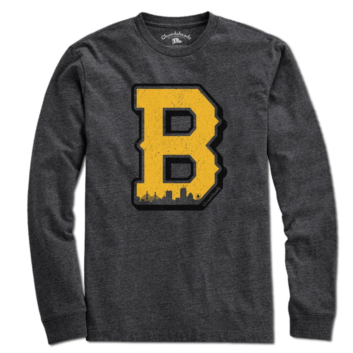 Black & Gold Big Block B T-Shirt - Chowdaheadz