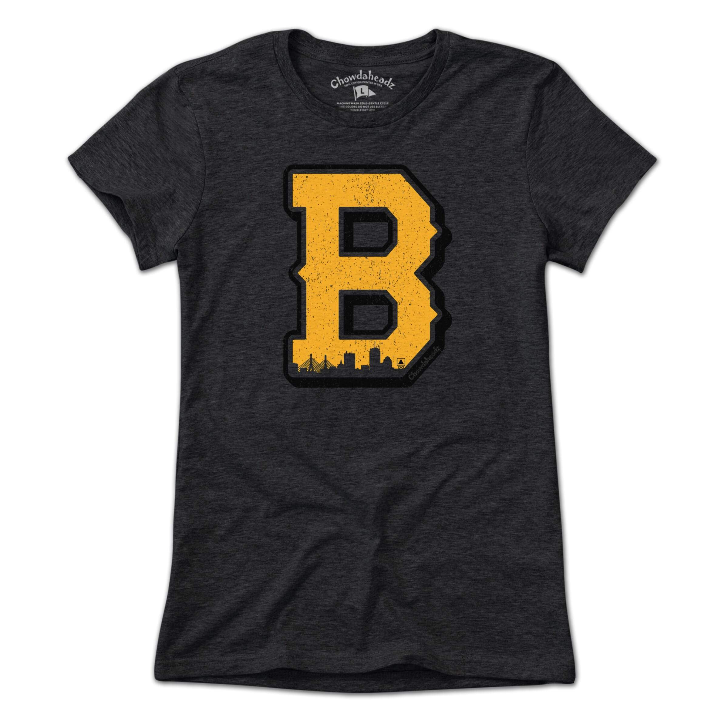 Black & Gold Big Block B T-Shirt - Chowdaheadz