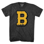 Black & Gold Big Block B T-Shirt - Chowdaheadz