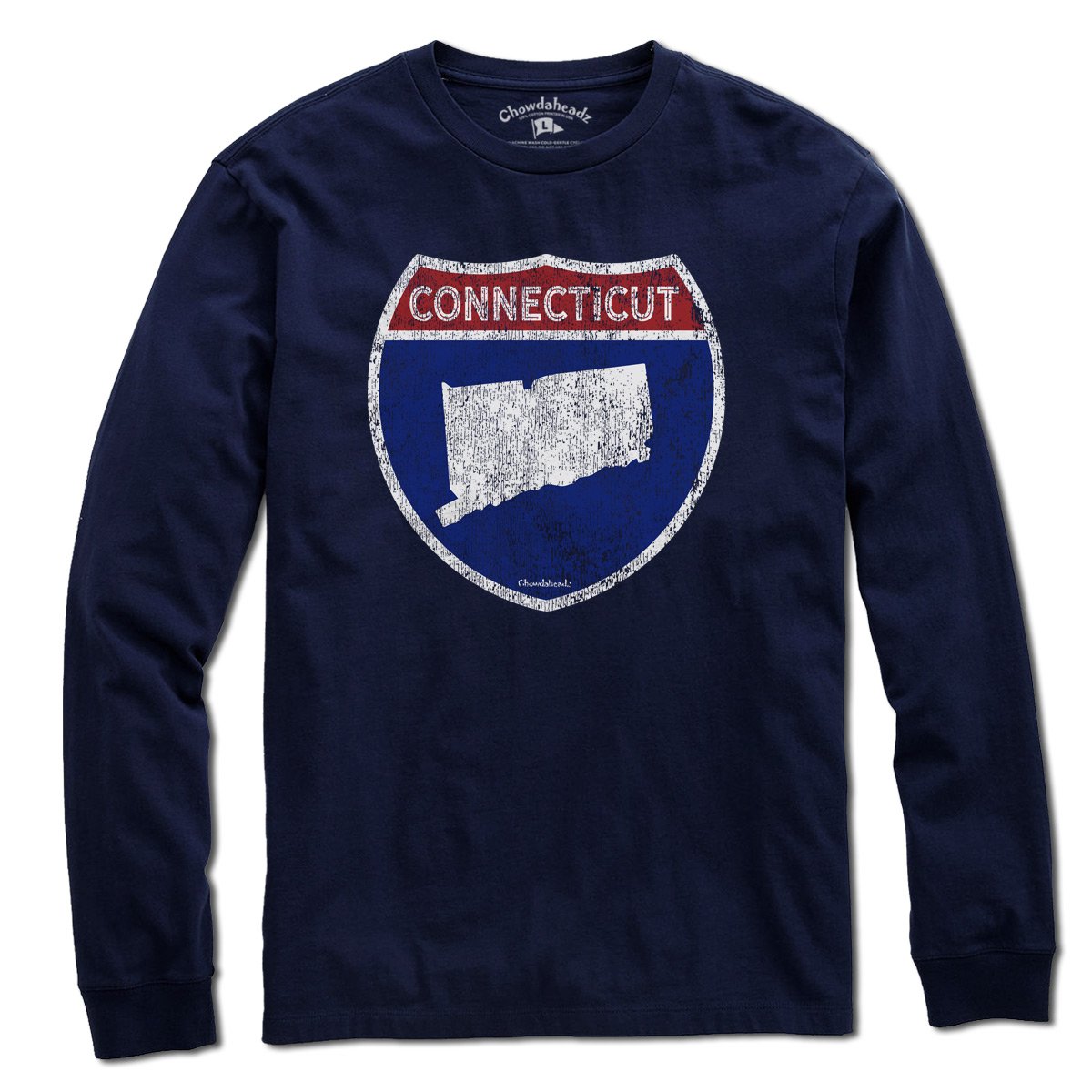 Connecticut Highway Sign T-Shirt - Chowdaheadz