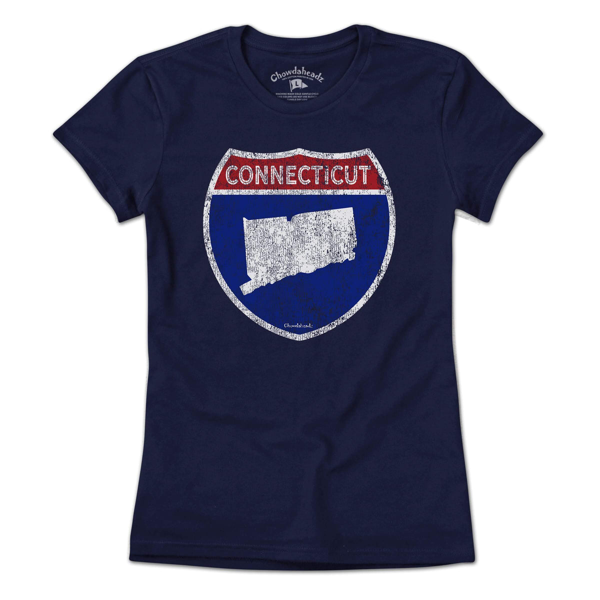 Connecticut Highway Sign T-Shirt - Chowdaheadz