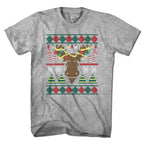 Merry Christmoose Ugly Holiday Sweater T-Shirt - Chowdaheadz