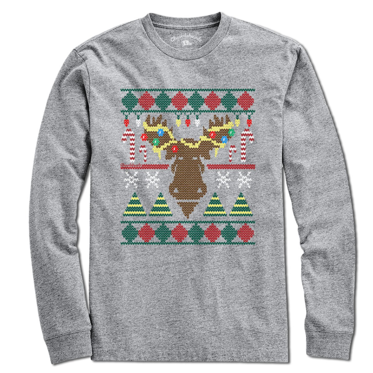 Merry Christmoose Ugly Holiday Sweater T-Shirt - Chowdaheadz