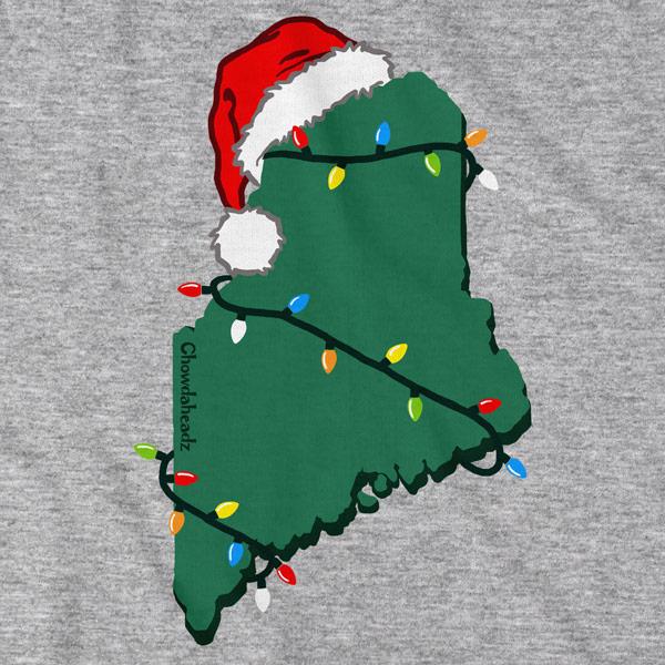 Santa Hat Maine T-Shirt - Chowdaheadz