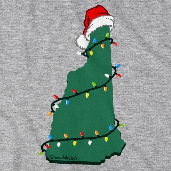 Santa Hat New Hampshire T-Shirt - Chowdaheadz