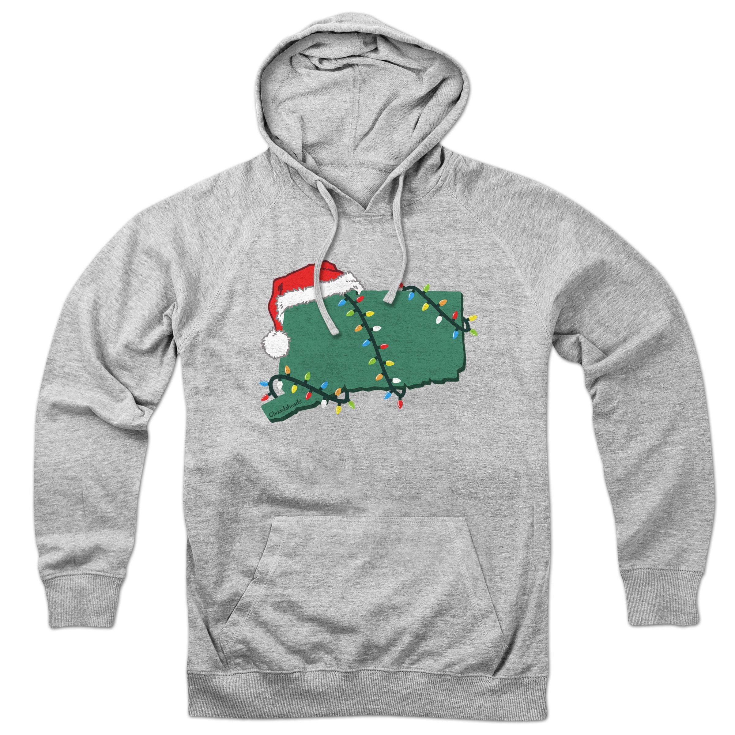 Santa Hat Connecticut Hoodie - Chowdaheadz