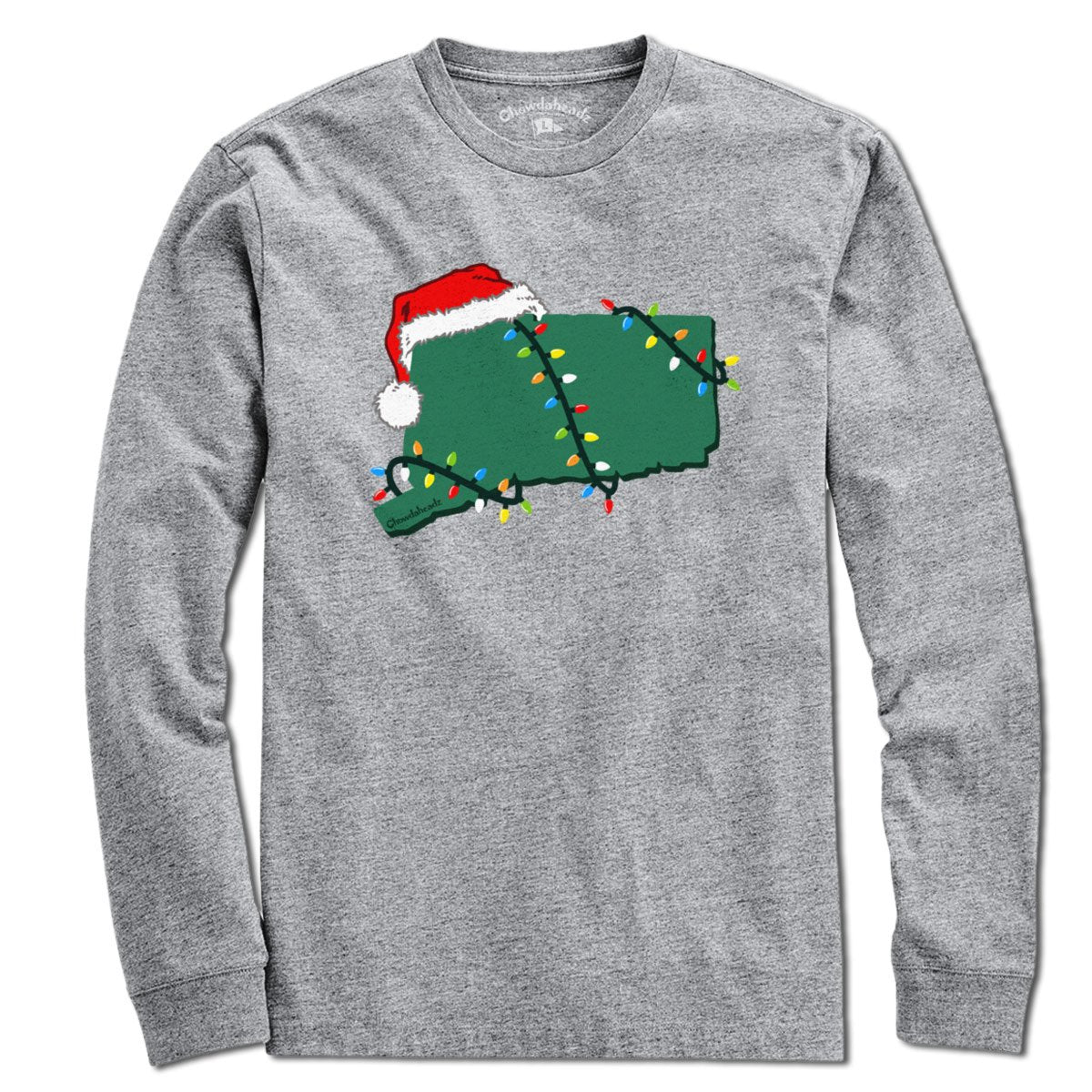 Santa Hat Connecticut T-Shirt - Chowdaheadz