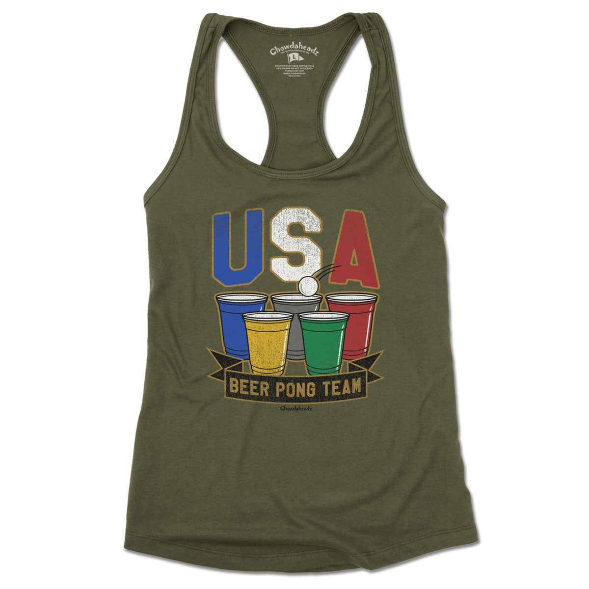 USA Beer Pong Women's Tank Top (7 Colors) - Chowdaheadz