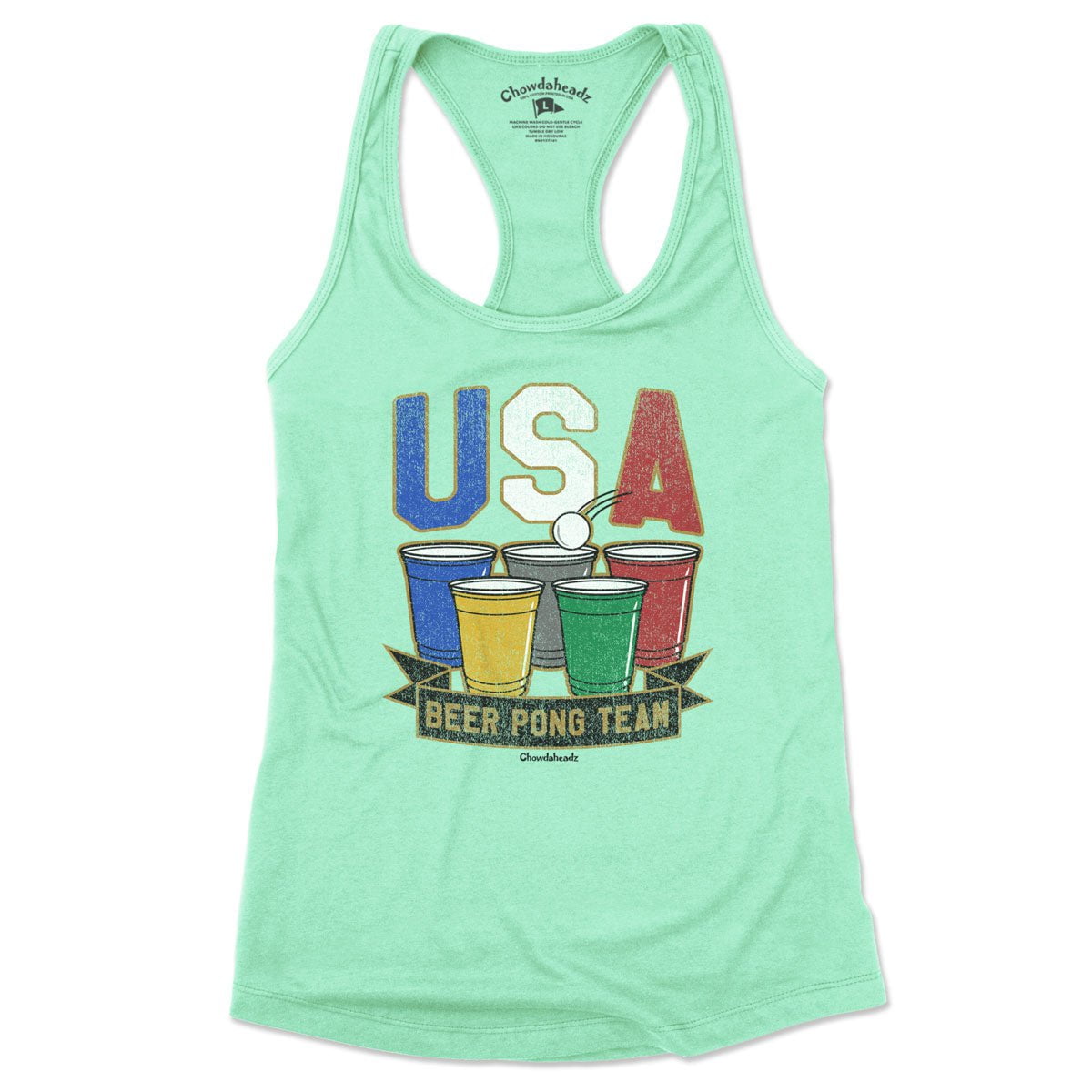 USA Beer Pong Women's Tank Top (7 Colors) - Chowdaheadz