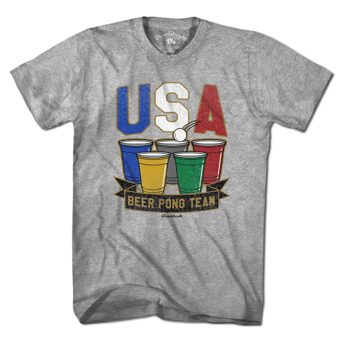USA Beer Pong T-Shirt - Chowdaheadz