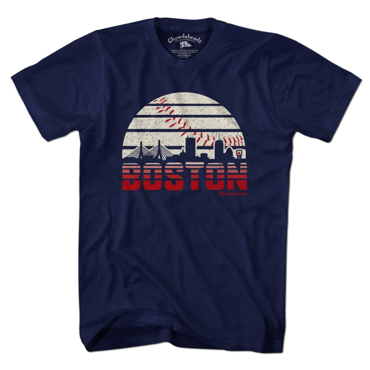 Boston Baseball Skyline T-Shirt - Chowdaheadz