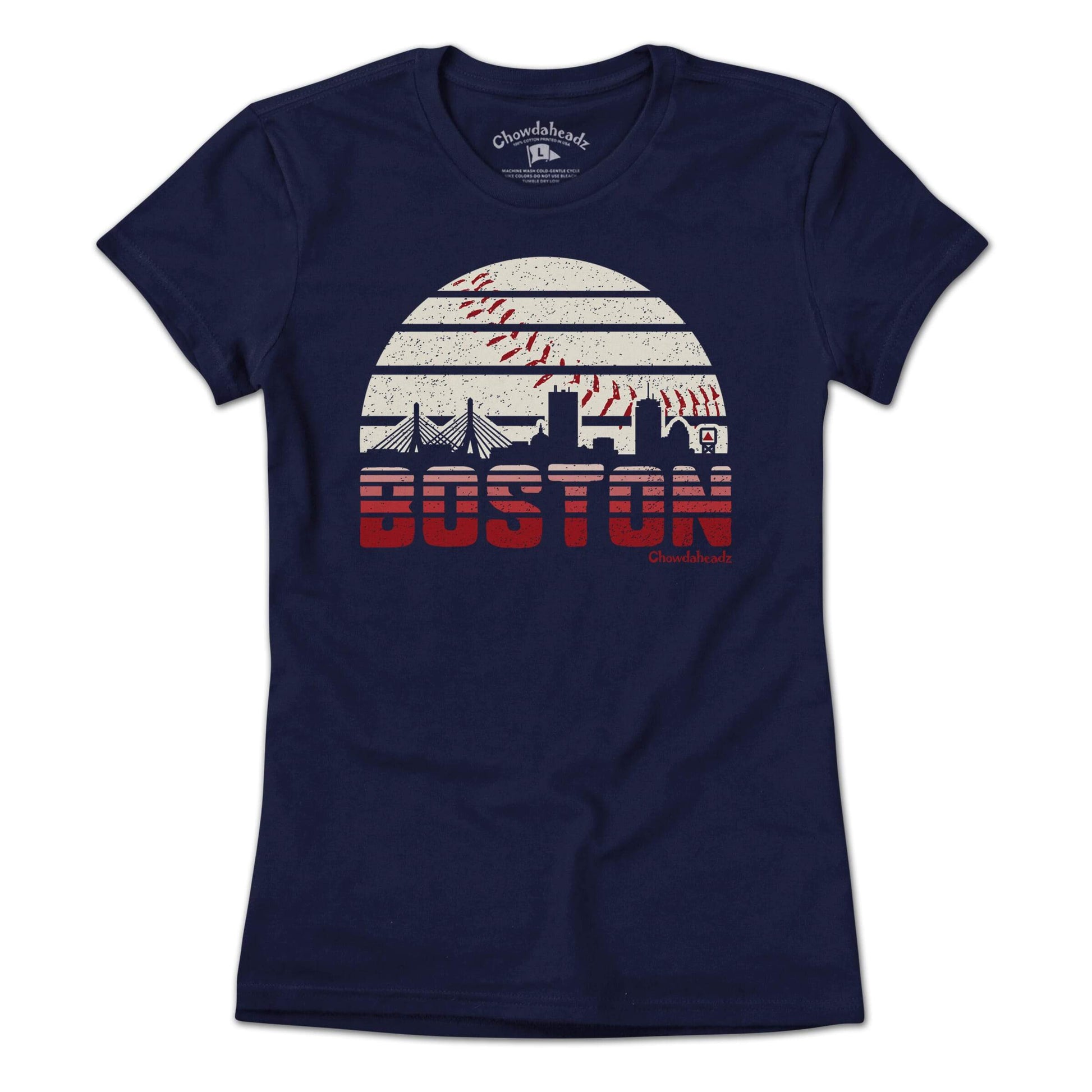 Boston Baseball Skyline T-Shirt - Chowdaheadz