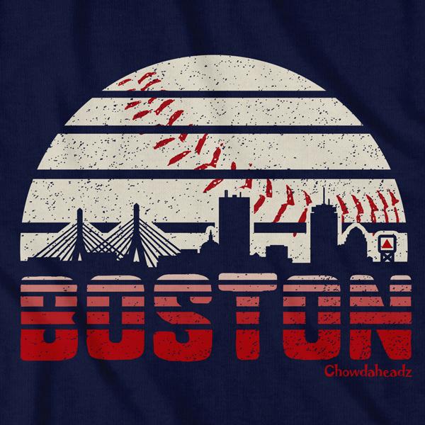 Boston Baseball Skyline T-Shirt - Chowdaheadz