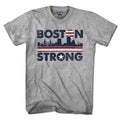 Boston Strong USA t-shirt with Boston Strong lettering and stars-and-stripes accent — Boston patriotic tee