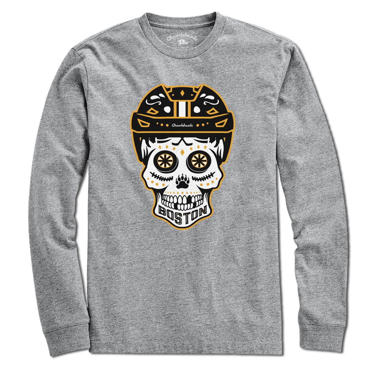 Boston Black & Gold Dead Head T-Shirt - Chowdaheadz
