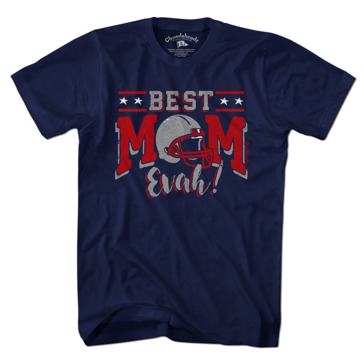 Best Mom Evah Football T-Shirt - Chowdaheadz
