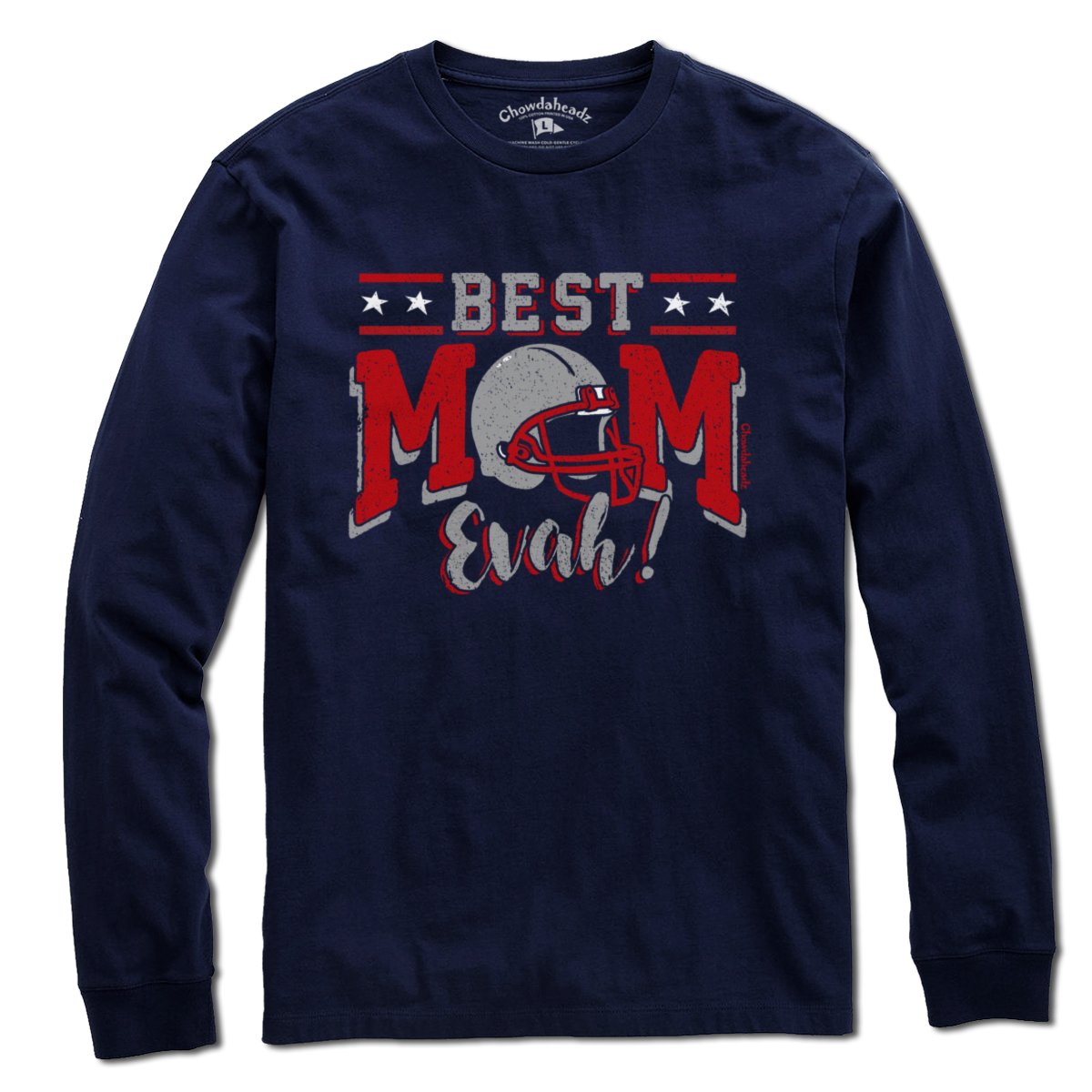 Best Mom Evah Football T-Shirt - Chowdaheadz