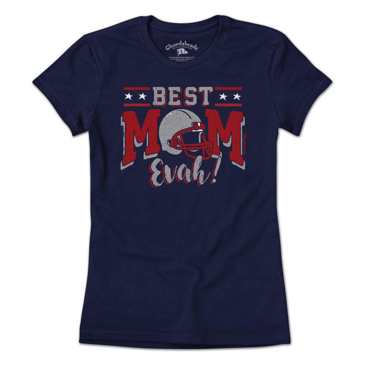 Best Mom Evah Football T-Shirt - Chowdaheadz