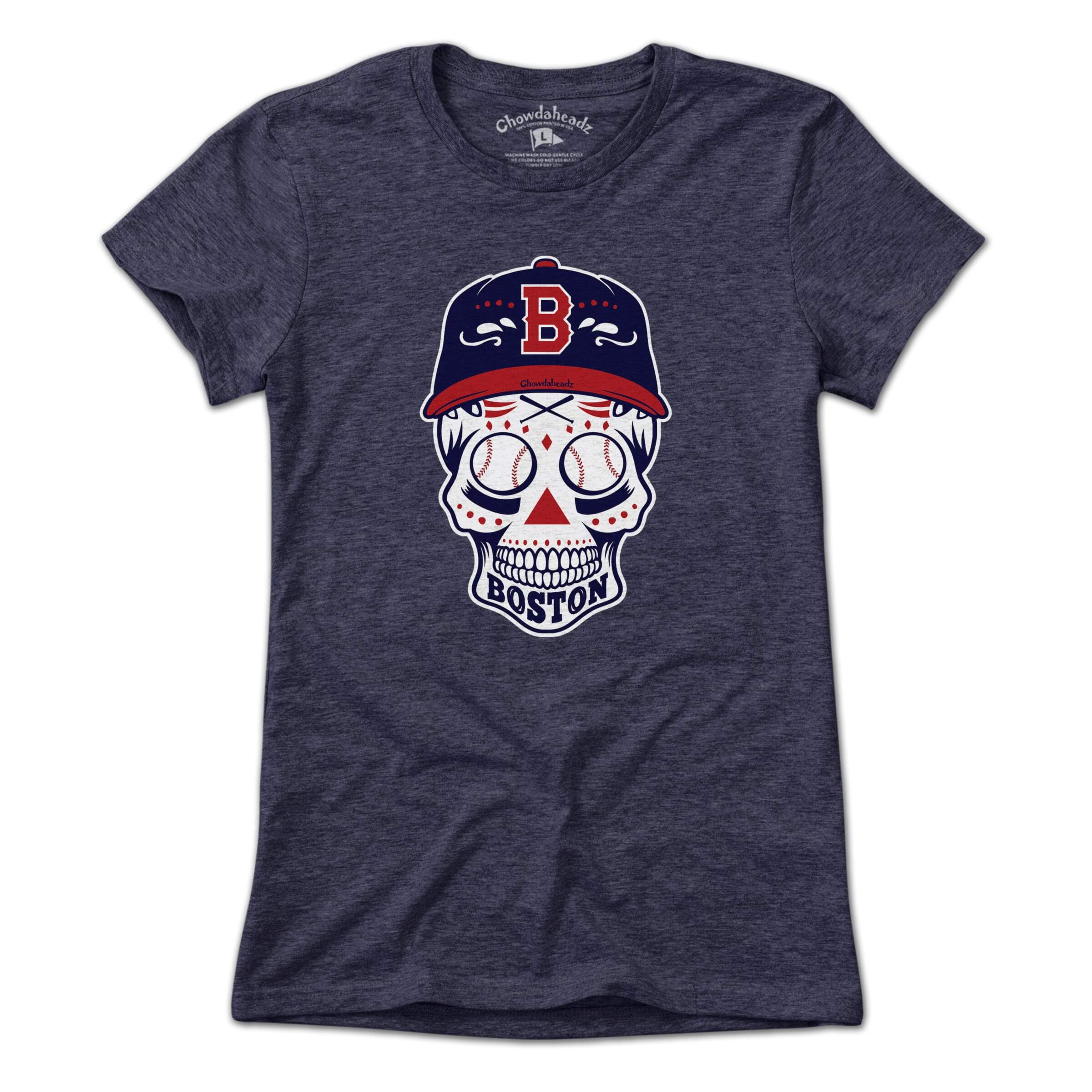 Boston Baseball Dead Head T-Shirt - Chowdaheadz