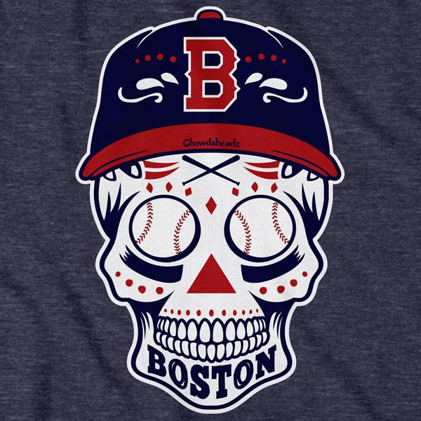 Boston Baseball Dead Head T-Shirt - Chowdaheadz